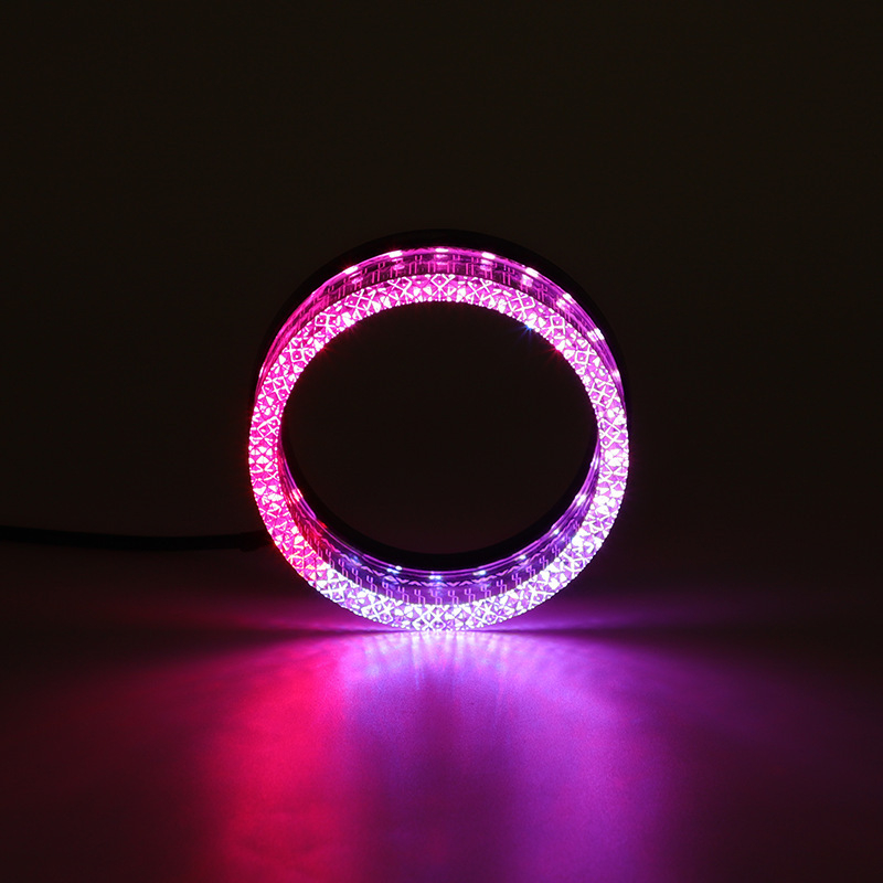 5D Angel Eye LED fényszóró lencse dekoratív fedél — Appvezérlés, 12V, 5W, univerzális kompatibilitás