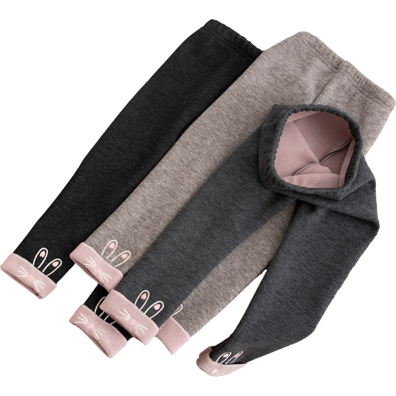 Lányoknak szóló leggings fleece béléssel, 90% poliészter, elasztikus derék, 3–8 éveseknek, ősz–tél