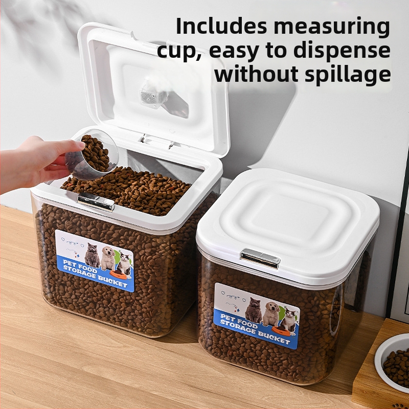 Morino PET kontajner na skladovanie krmiva pre mačky a psy – odolný voči vlhkosti, uzatvárateľný, PET materiál