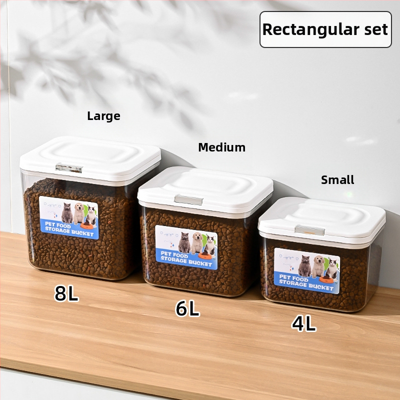 Morino PET δοχείο αποθήκευσης τροφών γάτας και σκύλου – ανθεκτικό στην υγρασία, σφραγισμένο