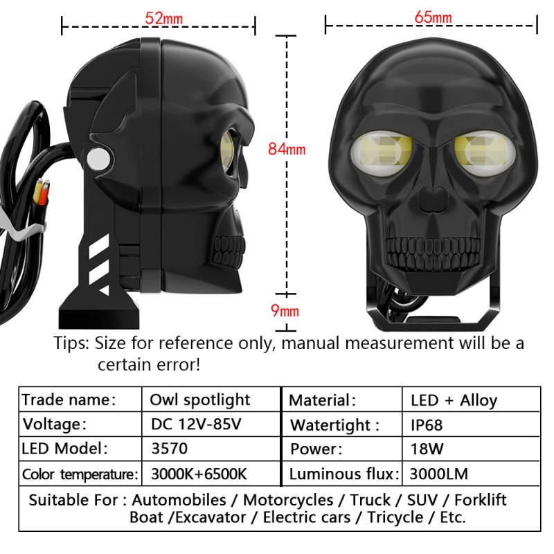 LED far sa skeletnim dizajnom za terenska vozila, IP65 vodootporan, DC12-85V, 3500 lm, LED 5730