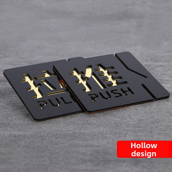 Push-pull 3D üreges akril ajtójelző, kettős rétegű, testreszabható, szállodák, irodák, bevásárlóközpontok