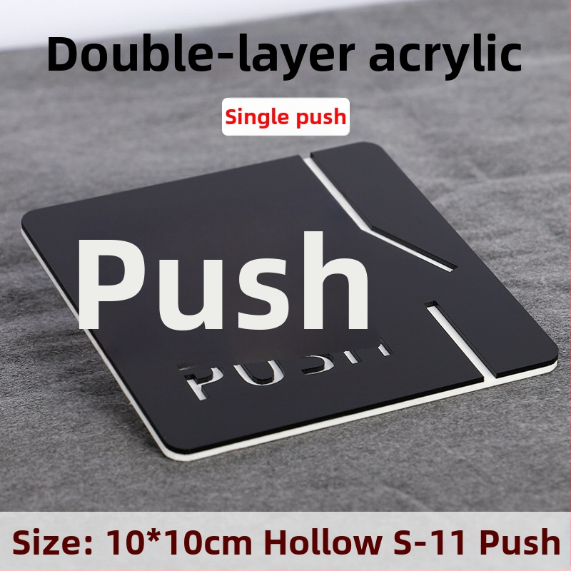 Push-pull 3D üreges akril ajtójelző, kettős rétegű, testreszabható, szállodák, irodák, bevásárlóközpontok