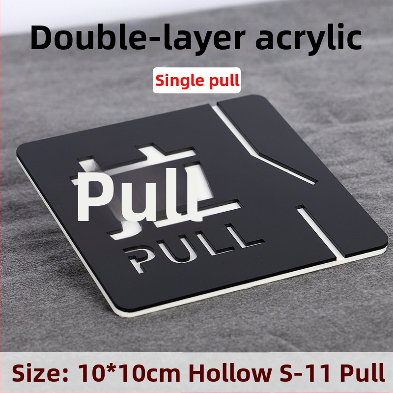 Push-pull 3D üreges akril ajtójelző, kettős rétegű, testreszabható, szállodák, irodák, bevásárlóközpontok