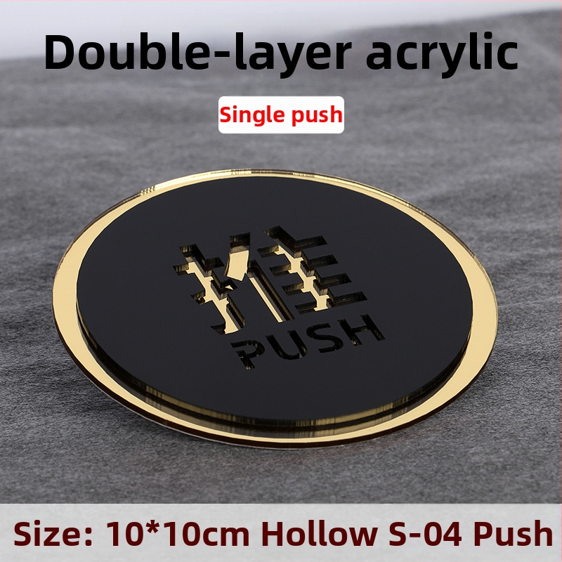 Push-pull 3D üreges akril ajtójelző, kettős rétegű, testreszabható, szállodák, irodák, bevásárlóközpontok