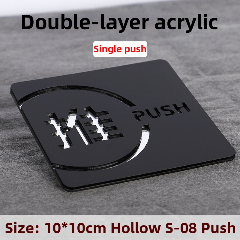 Push-pull 3D üreges akril ajtójelző, kettős rétegű, testreszabható, szállodák, irodák, bevásárlóközpontok