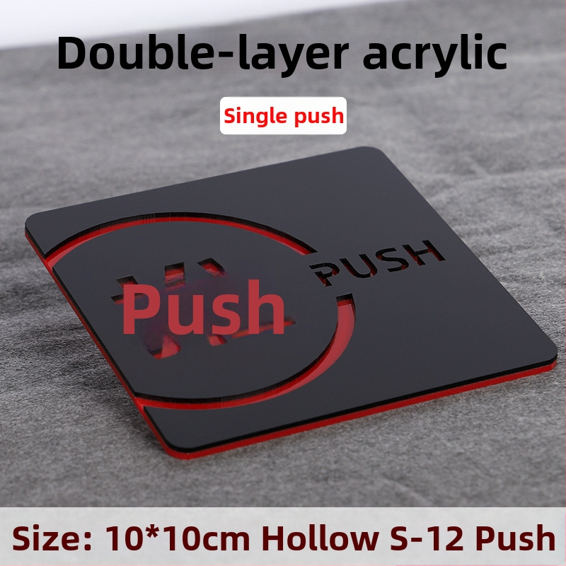 Push-pull 3D üreges akril ajtójelző, kettős rétegű, testreszabható, szállodák, irodák, bevásárlóközpontok