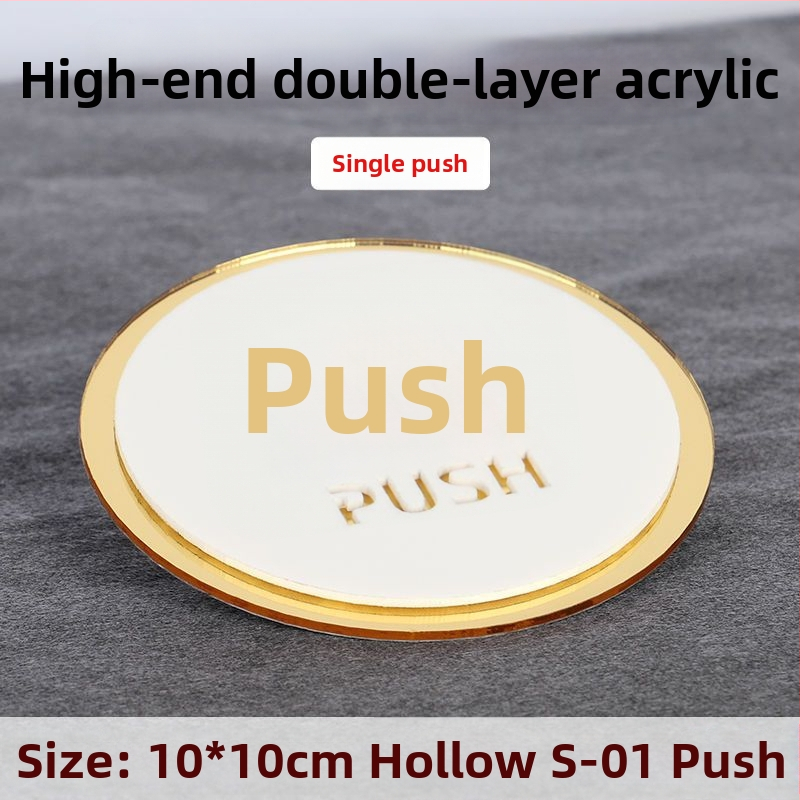 Push-pull 3D üreges akril ajtójelző, kettős rétegű, testreszabható, szállodák, irodák, bevásárlóközpontok