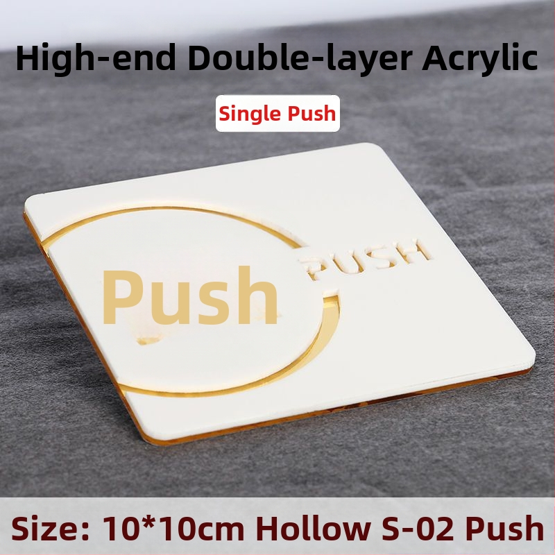 Push-pull 3D üreges akril ajtójelző, kettős rétegű, testreszabható, szállodák, irodák, bevásárlóközpontok