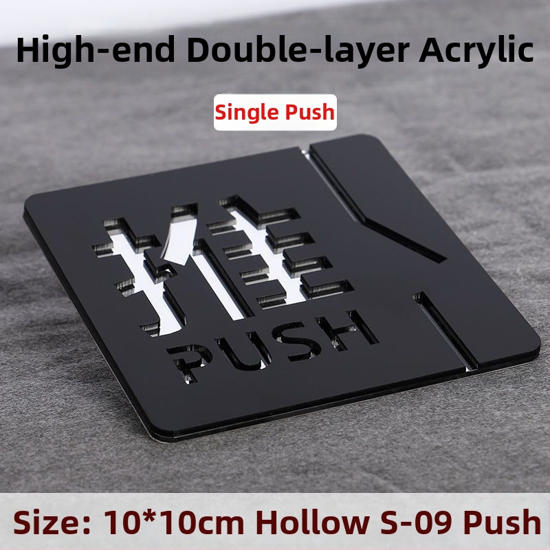 Push-pull 3D üreges akril ajtójelző, kettős rétegű, testreszabható, szállodák, irodák, bevásárlóközpontok