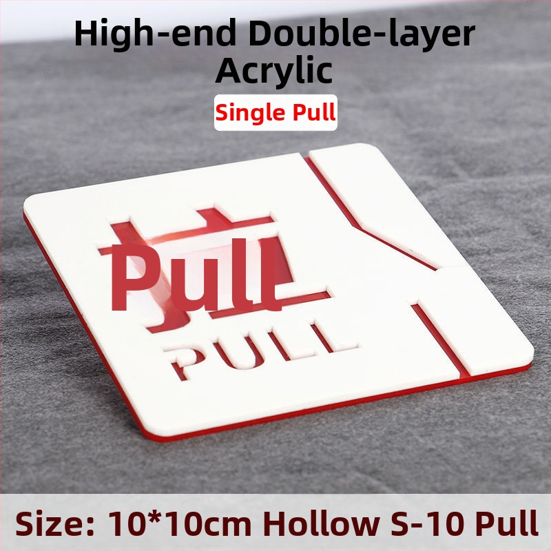 Push-pull 3D üreges akril ajtójelző, kettős rétegű, testreszabható, szállodák, irodák, bevásárlóközpontok