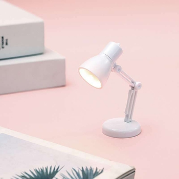 LED mini stolna lampa s ABS sjenilom, gumb za uključivanje, napajanje LR41 s tri ćelije, napon ≤36V, studijska lampa s zaštitom očiju