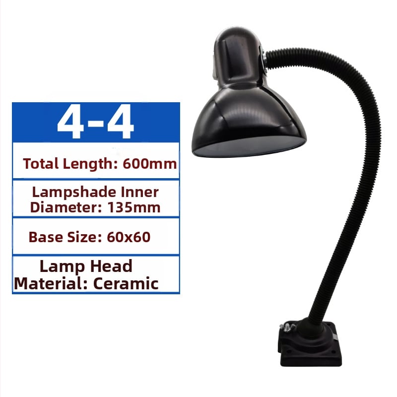 LED munkalámpa gépészeti eszközökhöz, modell 4-1, 24V/36V/220V, E27 aljzattal, csavaros rögzítés