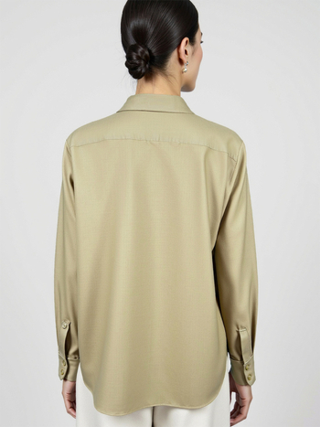 Košulja od vune (95%+ vuna), unisex, dugi rukavi, rever ovratnik, udoban kroj