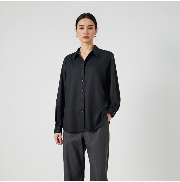 Košulja od vune (95%+ vuna), unisex, dugi rukavi, rever ovratnik, udoban kroj
