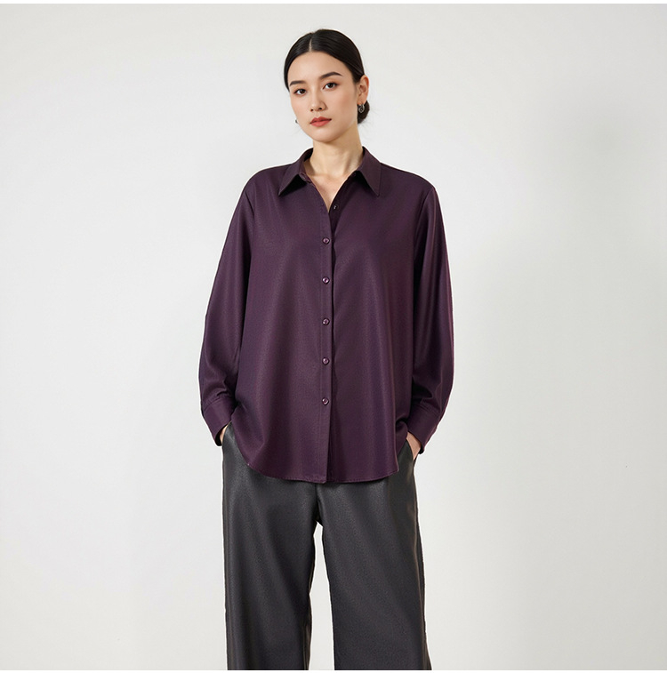 Košulja od vune (95%+ vuna), unisex, dugi rukavi, rever ovratnik, udoban kroj