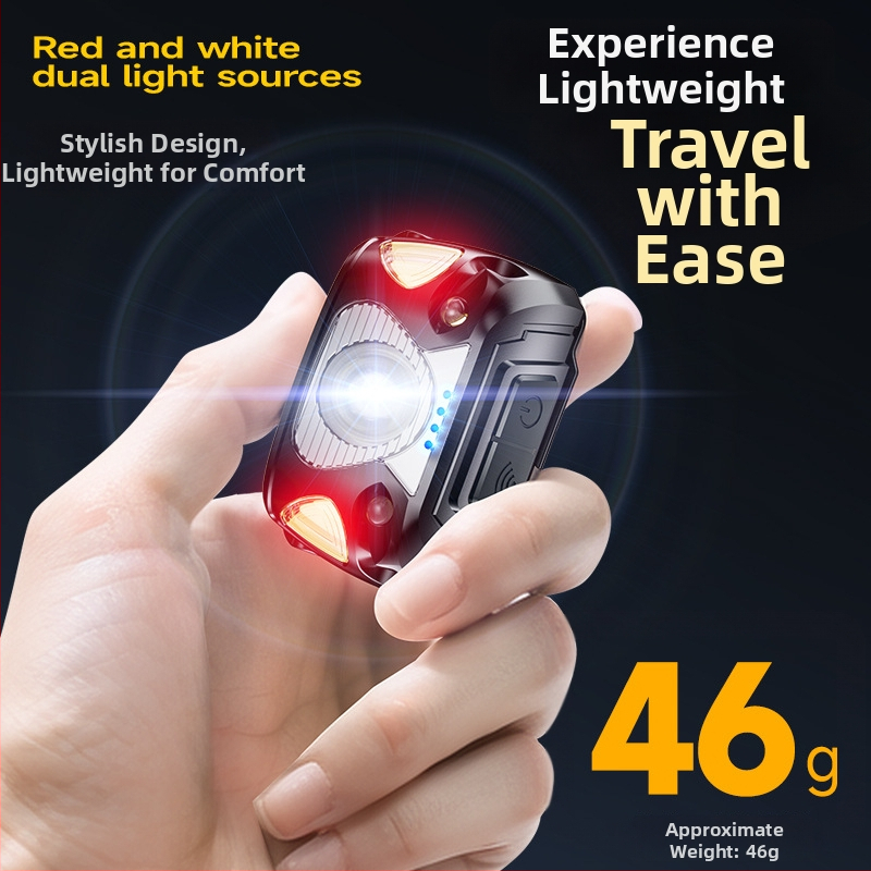 LED senzorová čelovka s dlhou výdržou batérie, USB nabíjanie, 5 W LED, 800 mAh batéria, vhodná na rybolov, turistiku a nočné jazdenie na bicykli