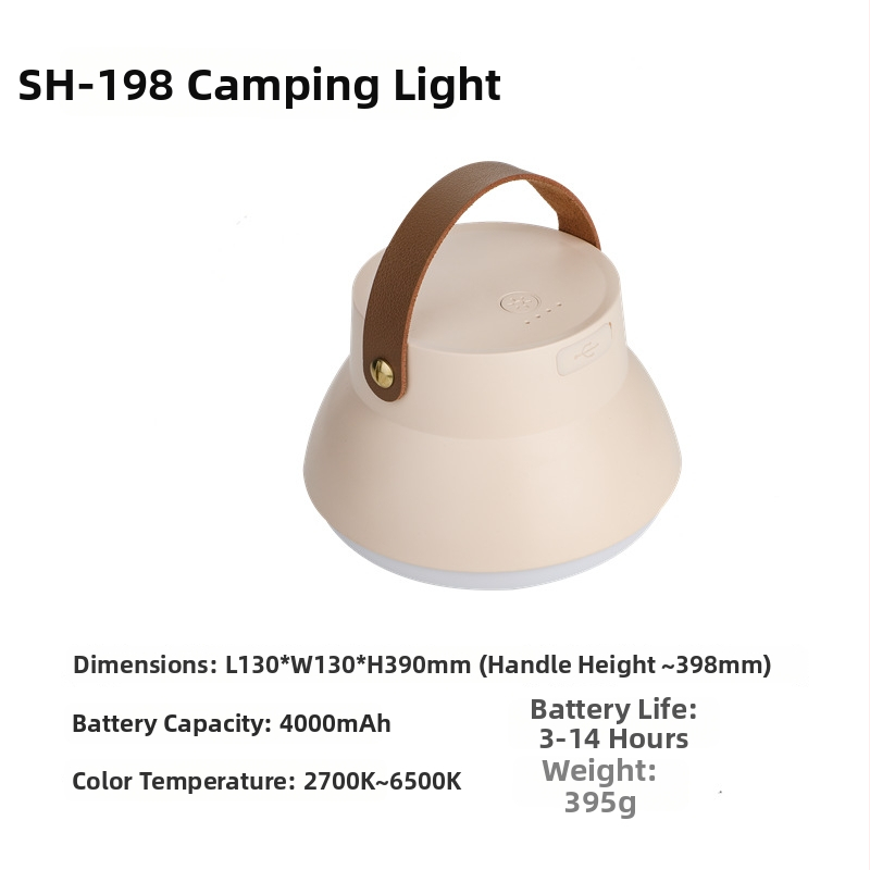 Φωτιστικό LED για κατασκήνωση με κρεμάμενο βραχίονα για σκηνή, επαναφορτιζόμενο, 3.7V, 10W, διακόπτης πατήματος