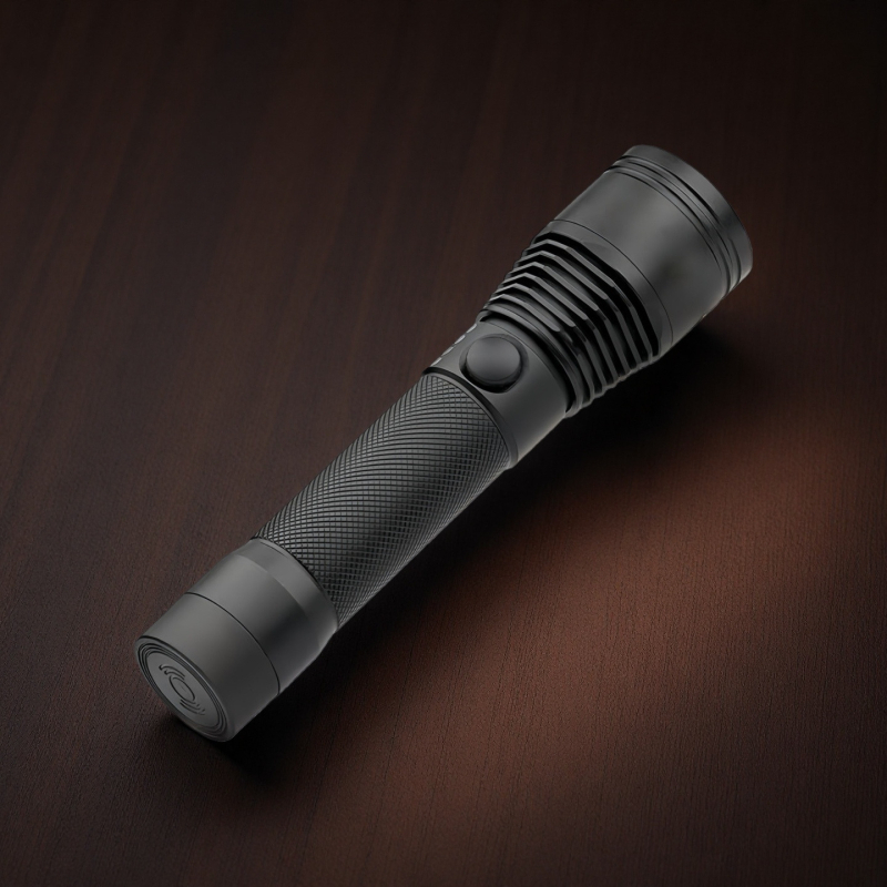 JW7632 kézben tartható zseblámpa teleszkópos fókusz, Cree LED, vezeték nélküli töltés, 18650-ös akkumulátor, IP66, 200 m hatótávolság