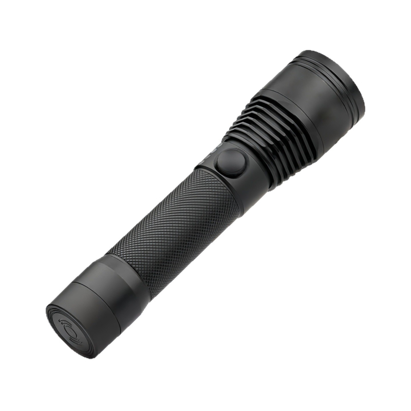 JW7632 kézben tartható zseblámpa teleszkópos fókusz, Cree LED, vezeték nélküli töltés, 18650-ös akkumulátor, IP66, 200 m hatótávolság