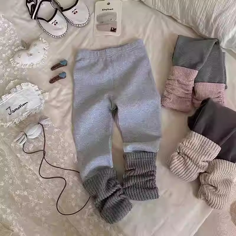 Dječje legginge, koreanski stil, 90% pamuk, srednji struk, proljeće–jesen, za djecu od 3 do 8 godina