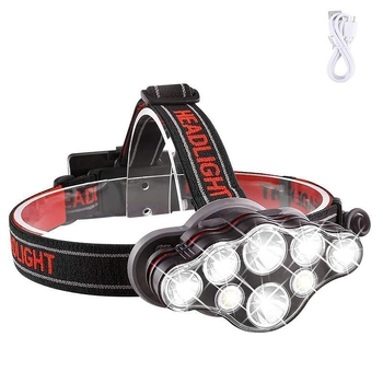 LED челна лампа с COB LED, водоустойчива, 20W, 2x18650 батерии, обхват 200–500 м