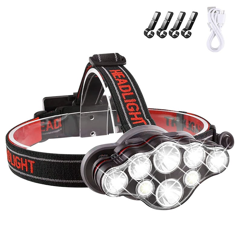 LED челна лампа с COB LED, водоустойчива, 20W, 2x18650 батерии, обхват 200–500 м