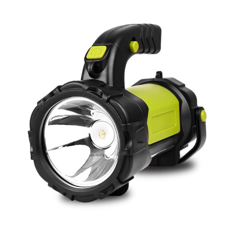 Višefunkcionalni LED potraga reflektor za vanjsku uporabu, prijenosno radno svjetlo s ručnim punjenjem, 5W, baterija 2400/3600 mAh, domet 200–500 m, uključuje punjač