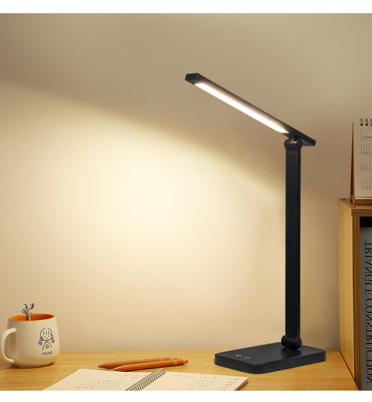 LED sklopna stolna lampa s zaštitom vida, USB punjenje, dodirno podešavanje jačine, studijska lampica, metalna sjenila, CE potvrda, pametno upravljanje