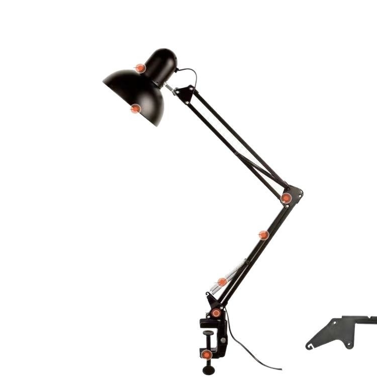 LED stolna lampica s dugim ramenom za zaštitu očiju, klip za manikuru i trepavice, sklopna, pogodna za čitanje, učenje i tetoviranje