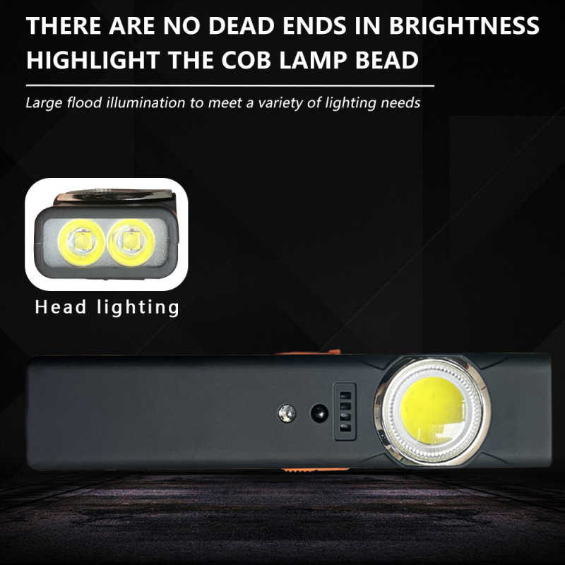Višenamjenska prijenosna mini dvostruka LED radna svjetiljka Type-B, punjiva, vanjska magnetska dugog dometa; 3W, 800mAh, LED, domet do 50m