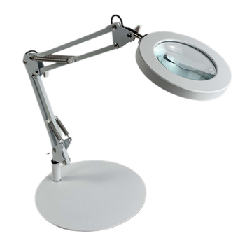 Stolna lampa s povećalom, dugim savitljivim ramom, metalnim sjenilom — CRI ≥90; USB napajanje; Napon ≤36V; CE certifikat