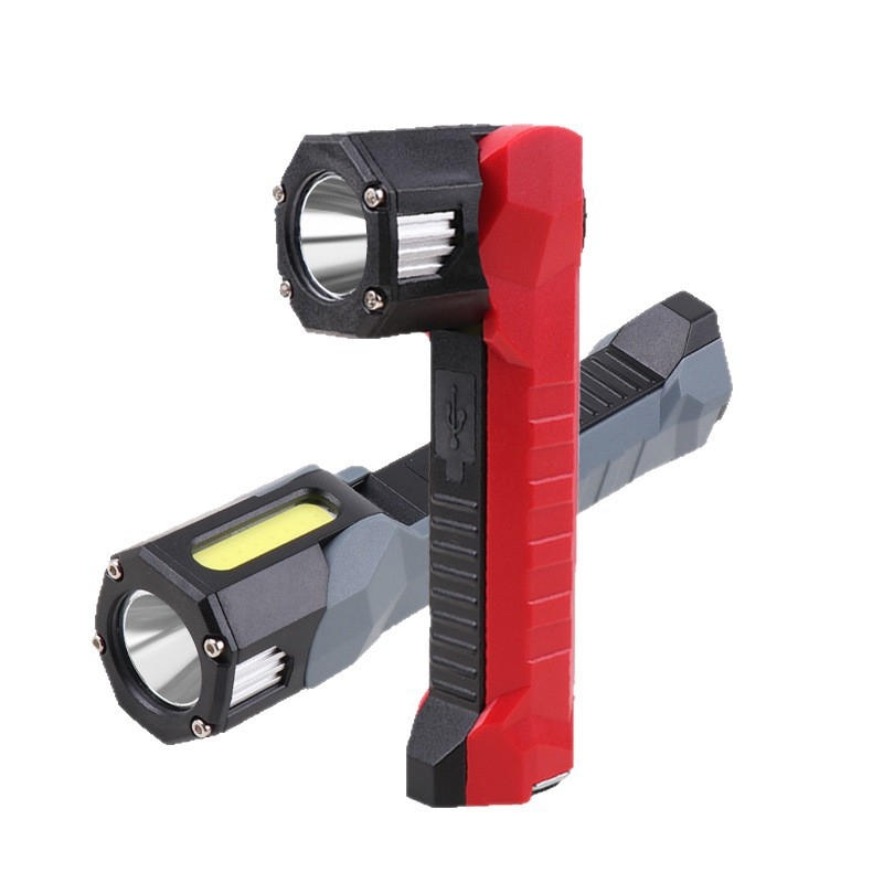 LED munkalámpa összecsukható COB-del, USB töltés, 5W, 1200 mAh, mágneses sátorlámpa kültéri használatra