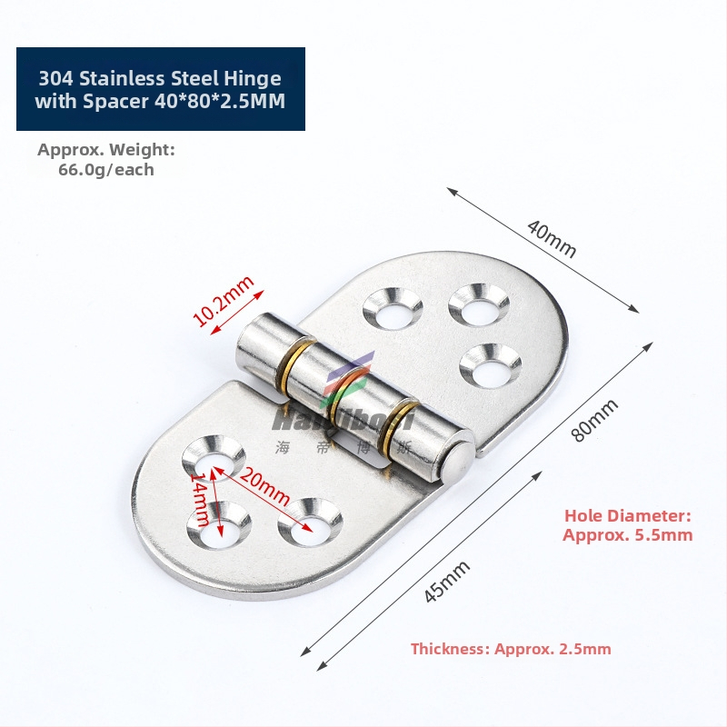 Μεντεσές ειδικού σχήματος από ανοξείδωτο χάλυβα 304, μοντέλο Tf-343, Hedibos, για ντουλάπες, αναδιπλούμενα τραπέζια, πόρτες και παράθυρα.