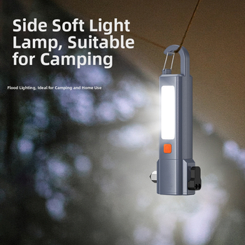 Χειροκίνητος φακός με αυτοκινητικό χτύπημα ασφαλείας και σπάσιμο τζαμιού, μπαταρία 18650 1200 mAh, 200 lm, IP56, φόρτιση 2–3 ώρες