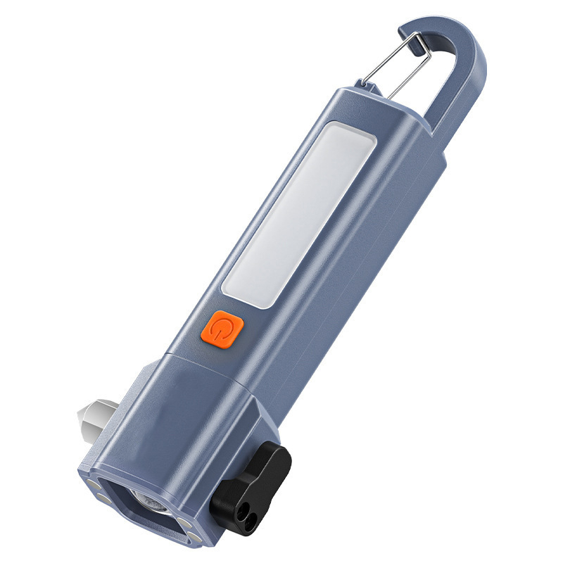 Χειροκίνητος φακός με αυτοκινητικό χτύπημα ασφαλείας και σπάσιμο τζαμιού, μπαταρία 18650 1200 mAh, 200 lm, IP56, φόρτιση 2–3 ώρες
