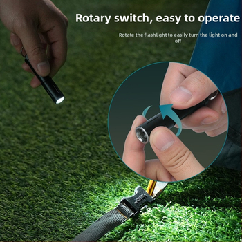 Focar LED din aliaj de aluminiu, impermeabil, 1 baterie AA, breloc, rază 50–100 m