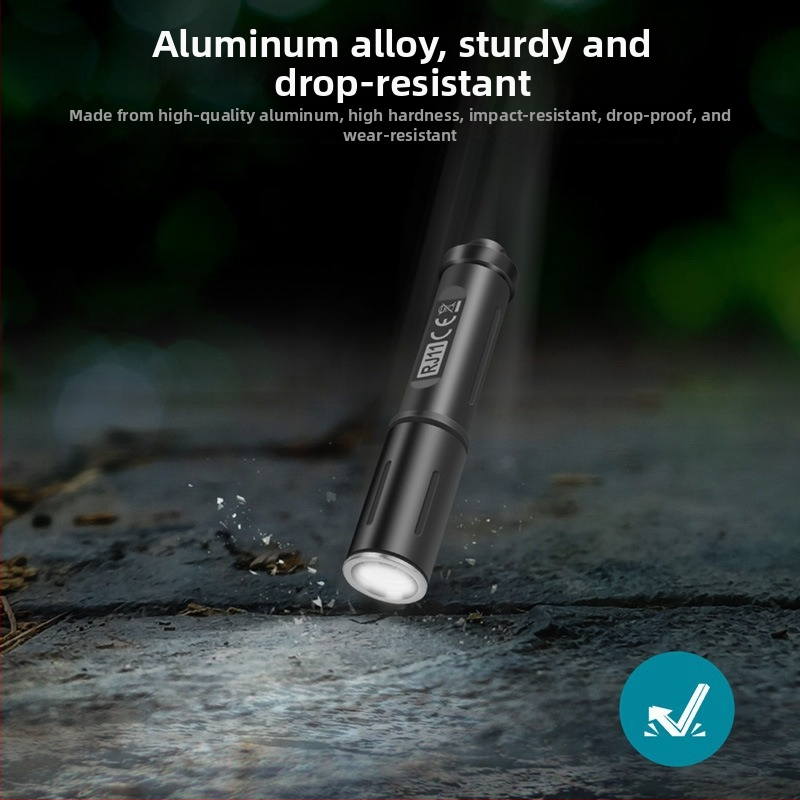 Focar LED din aliaj de aluminiu, impermeabil, 1 baterie AA, breloc, rază 50–100 m