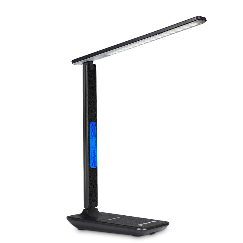 Sklopiva, punjiva stolna lampa s prikazom vremena, pogodna za učenje i ured, LED zaštita očiju (LED svjetlo; dodirni prekidač; napon ≤ 36V; napajanje iz utičnice; ROHS)