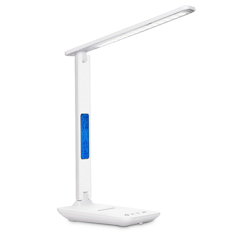Sklopiva, punjiva stolna lampa s prikazom vremena, pogodna za učenje i ured, LED zaštita očiju (LED svjetlo; dodirni prekidač; napon ≤ 36V; napajanje iz utičnice; ROHS)