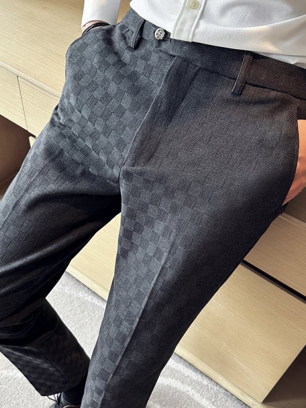 Παντελόνια καρό, στενή γραμμή, ύφασμα corduroy, κορεατικο-βρετανικό στυλ