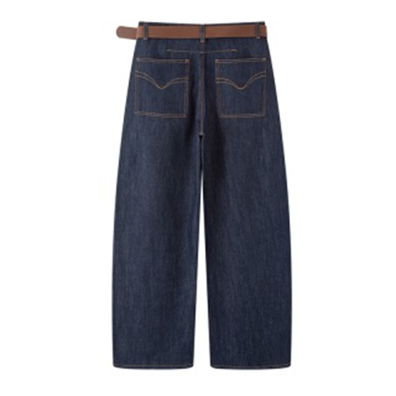 Ženske traperice visokog struka i širokih nogavica, isprani denim od pamuka s elastanom, model AR324121