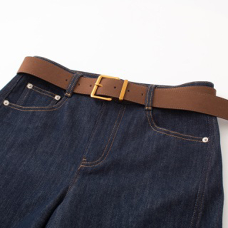 Ženske traperice visokog struka i širokih nogavica, isprani denim od pamuka s elastanom, model AR324121