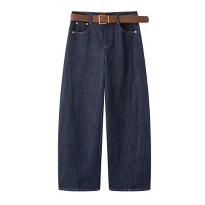 Ženske traperice visokog struka i širokih nogavica, isprani denim od pamuka s elastanom, model AR324121