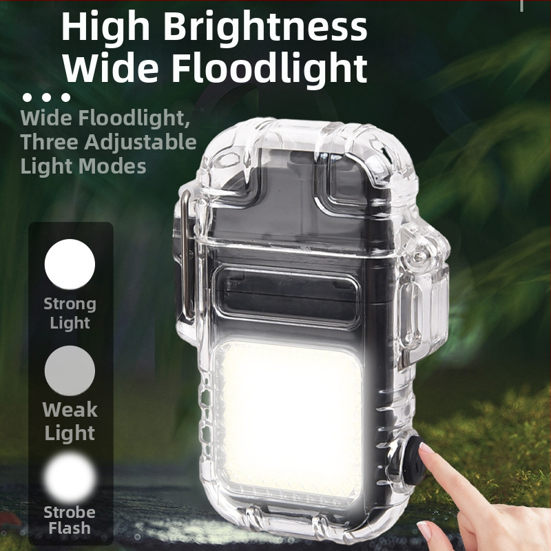 Viacúčelové LED svietidlo s oblúkovým zapaľovačom — nabíjateľná kľúčenka, prenosné pracovné svetlo, 2W, 150 mAh polymérová batéria