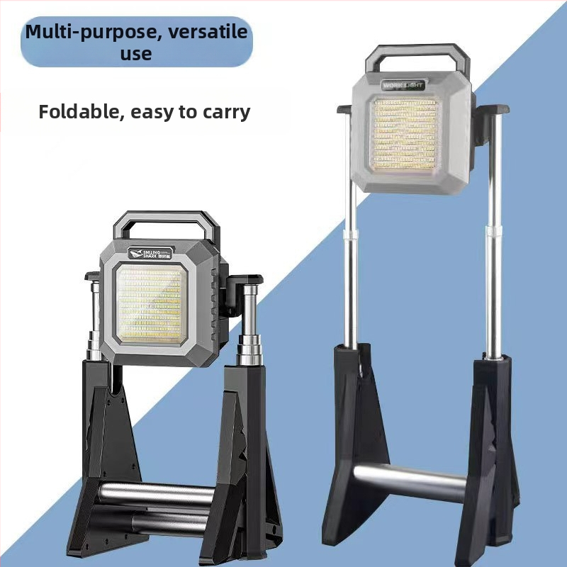 Vonkajšia LED pracovná lampa s vysokou jasom, 360° skladacia, dobíjateľná, 75W, 3.7V, model G10, kempingová lampa