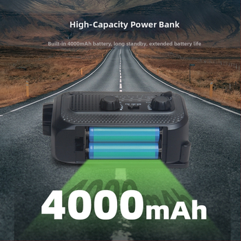 Εξωτερική LED λάμπα έκτακτης ανάγκης με πολυλειτουργικό σχεδιασμό, 3W φωτιστικό, μπαταρία 4000mAh, IP65, εμβέλεια 50–100 m