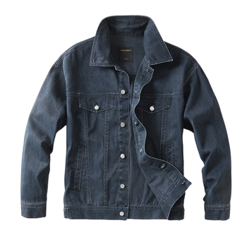 Muška denim jakna, slobodan kroj, street stil, jednoredno zatvaranje, 100% pamuk