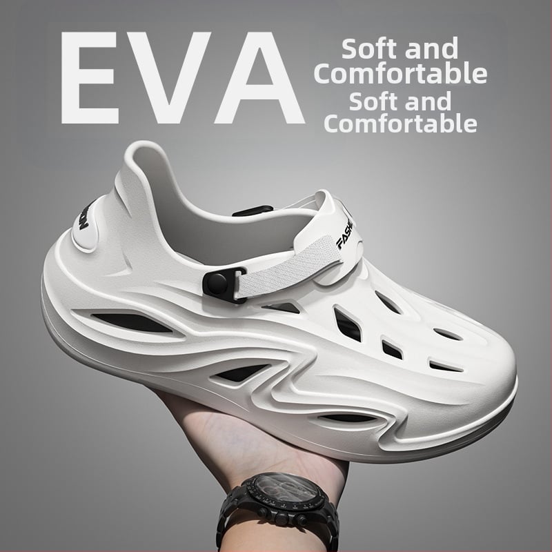 Sandale pentru bărbați – partea superioară și talpa din EVA, vârf închis, respirabile, impermeabile, anti-derapare, stil Leisure Baotou, Primăvara 2025.