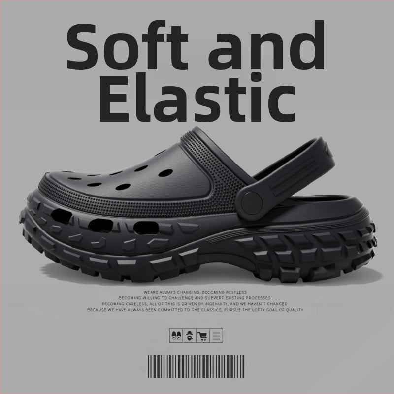 Sandale pentru bărbați – partea superioară și talpa din EVA, vârf închis, respirabile, impermeabile, anti-derapare, stil Leisure Baotou, Primăvara 2025.